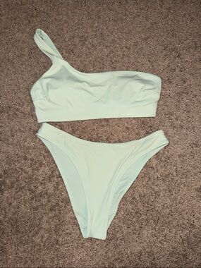One-Shoulder h&m Mint Green Women’s Bikini